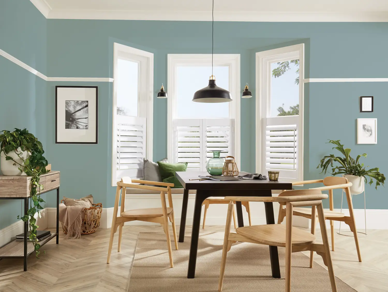 LL Shutters Arctic 89mm Moda L Frame Cafe Bay Dine Main Open Blue
