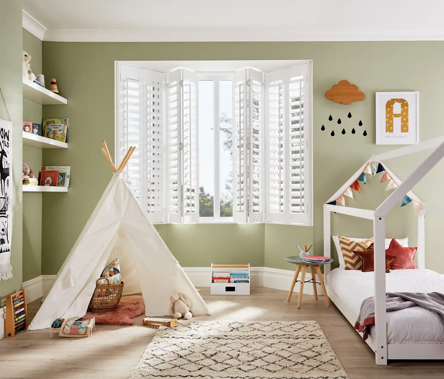 LL Shutters Cotton 89mm Moda Moda Multi L Frame Height Bay Bed Main Open Fold