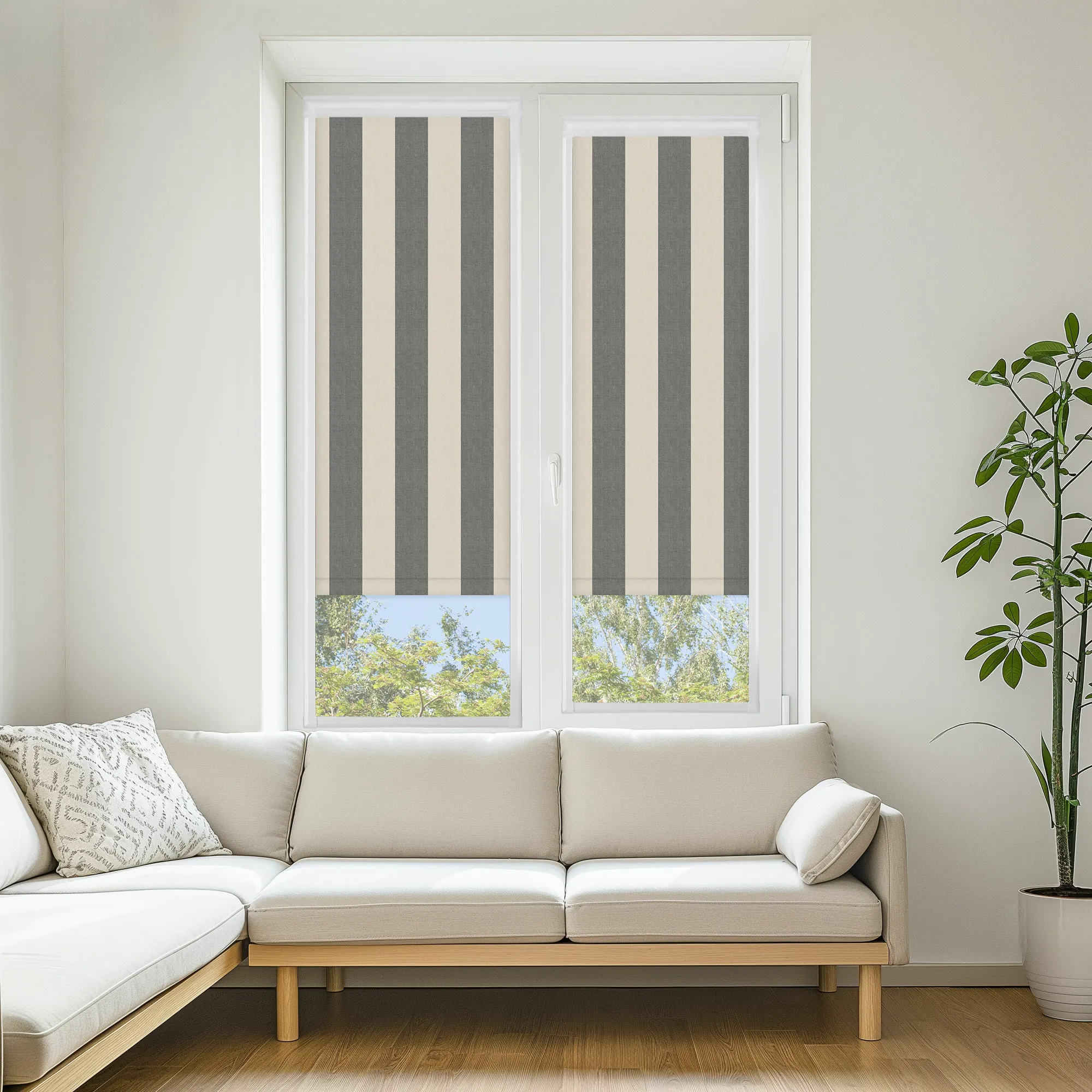 PF ROLL BRIGHTON STRIPE BO CHARCOAL PF ROLL BRIGHTON STRIPE BO CHARCOAL