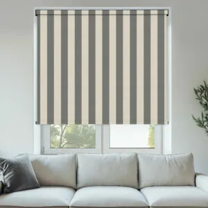 ROLL BRIGHTON STRIPE BO CHARCOAL